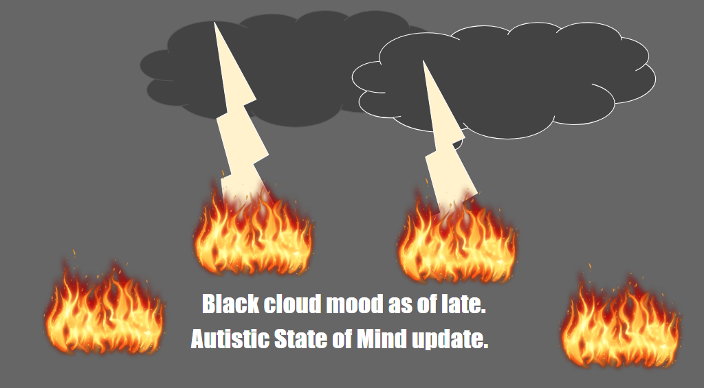 As a Worker with Autism. Black cloud mood update.