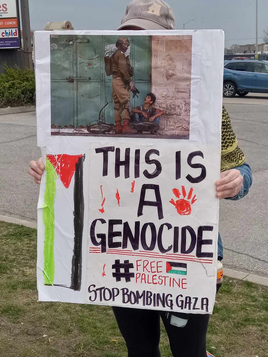 I went to the Belleville Ontario anti-Genocide protest. #FreePalestine